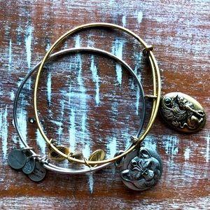 NWOT Alex and Ani Sphinx & Wild Heart bracelets